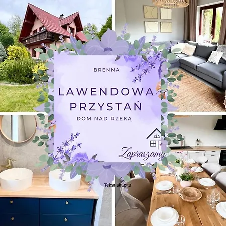 Dom wakacyjny Lawendowa Przystań - Dom Nad Rzeką - Brenna, 10 Osób, Ogród, Plac Zabaw *