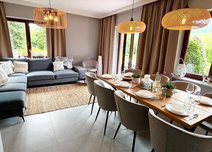 Feriehus Lawendowa Przystan - Dom Nad Rzeka - Brenna, 10 Osob, Sauna, Balia Z Jacuzzi, Ogrod, Plac Zabaw