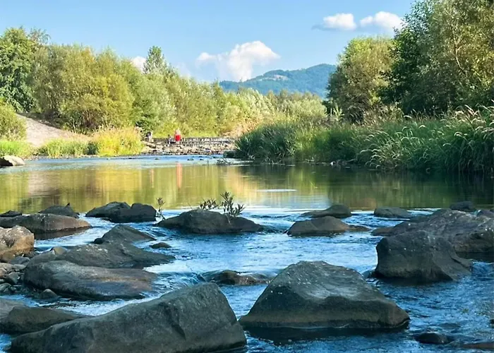 Holiday home Lawendowa Przystan - Dom Nad Rzeka - Brenna, 10 Osob, Sauna, Balia Z Jacuzzi, Ogrod, Plac Zabaw Brenna